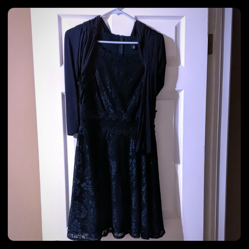 Blue lace dress